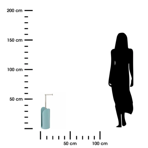 Stojak na papier toaletowy metalowy błękitny 5five simply smart Kho z półką na zapas do łazienki
