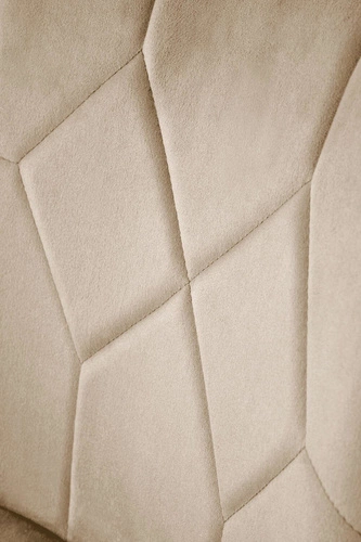 Krzesło tapicerowane welurowe Myanna beżowe do jadalni nowoczesne z oparciem