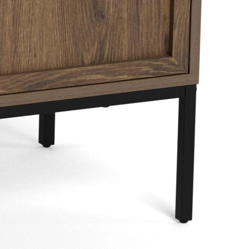 Komoda Palmdale dąb dymiony nowoczesna na czarnych nóżkach 80 cm