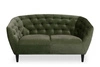 Sofa dwuosobowa Ria Actona welurowa zielona glamour do salonu 150 cm elegancka
