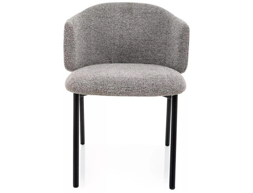 Krzesło Tacoma tapicerowane szare z podłokietnikami do jadalni