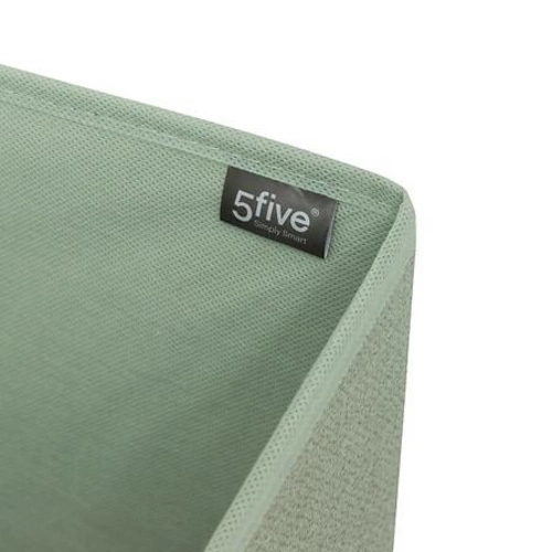 Pudełko do regału 31x31 pistacjowe materiałowe z metalowymi uchwytami 5five simply smart