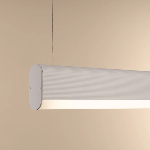 Lampa wisząca FARGE biała LED regulowana do kuchni i nad wyspę nowoczesna 120 cm