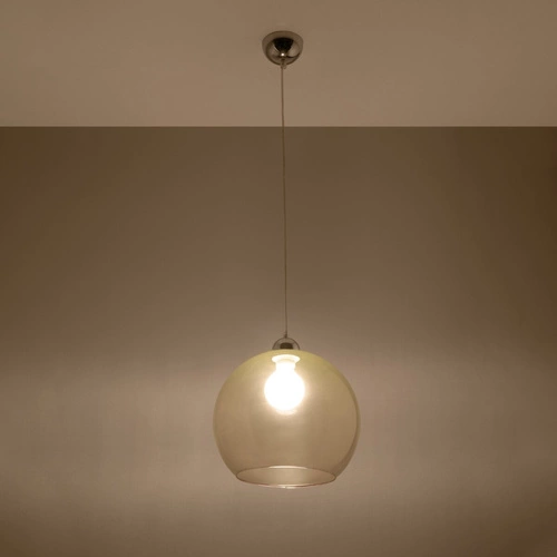 Lampa wisząca kula szklana BALL szampański do salonu i jadalni nowoczesna 30 cm