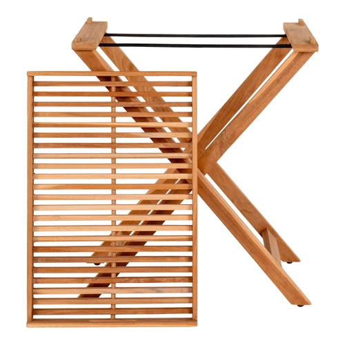 Stolik kawowy ogrodowy Ronda drewniany tekowy składany prostokątny 60x40cm do ogrodu Intesi