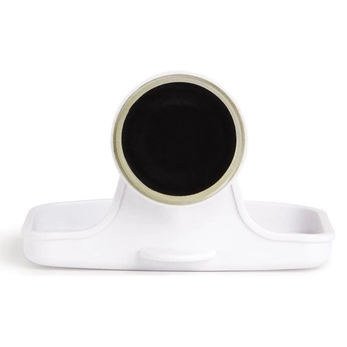 Mydelniczka biała FLEX Umbra z przyssawką, ścienna do łazienki z odpływem