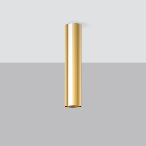 Plafon sufitowy metalowy LAGOS 30 złoty połysk nowoczesny do salonu i sypialni SOLLUX