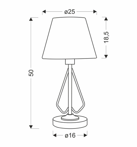 Lampka nocna do sypialni Morley czarna nowoczesna metalowa z abażurem Ledea 26 cm