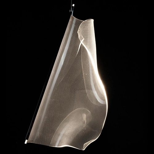 Lampa wisząca LED Cortina no. 1 nowoczesna transparentna do salonu i jadalni regulowana