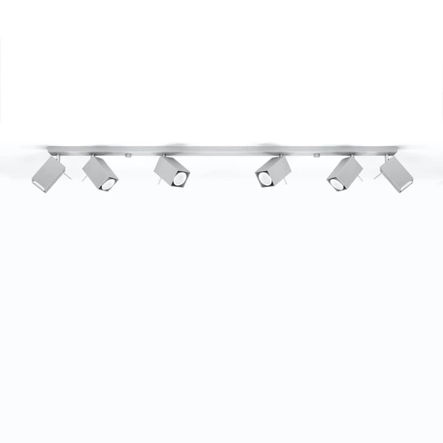 Plafon sufitowy MERIDA 6L szary nowoczesny metalowy do salonu kuchni i jadalni SOLLUX