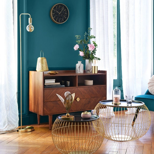 Lampa podłogowa Keli miedziana