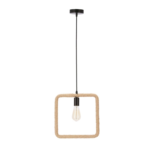 Lampa wisząca Quadro czarny+beżowy 1x40W  E27