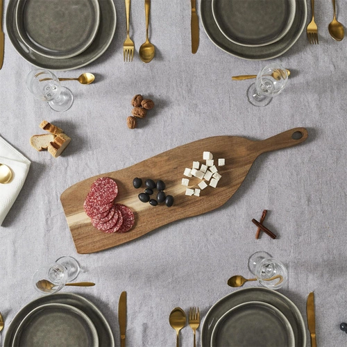 Intesi duża deska do krojenia drewniana akacjowa 64 cm do kuchni nowoczesna