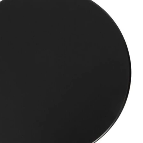 Okrągły stolik kawowy Chamlo czarny drewniany minimalistyczny do salonu i sypialni 38 cm