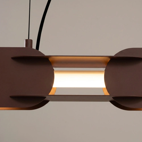 Lampa wisząca LED CHAIN 91 brązowa nowoczesna nad stół 3000K