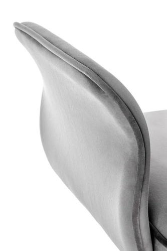 Fotel biurowy ergonomiczny Tulipe szary welurowy obrotowy z podłokietnikami do gabinetu Intesi