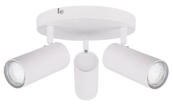 Plafon sufitowy Colly biały nowoczesny okrągły do salonu i sypialni 3xGU10 37cm