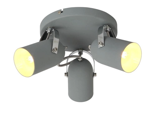 Lampa sufitowa Gray plafon 3x40W E14  szary