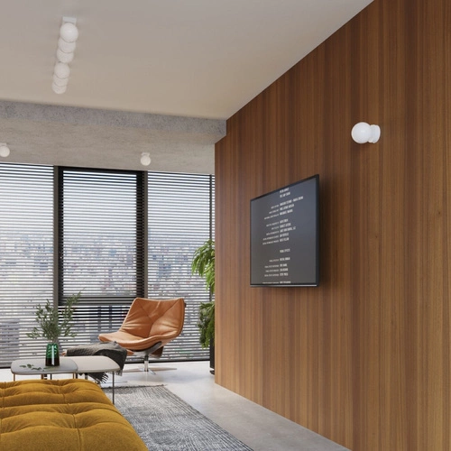 Kinkiet ścienny YOLI 1 biały nowoczesny do salonu i sypialni szkło SOLLUX LIGHTING