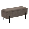 Ławka tapicerowana Watford bouclé ze schowkiem do przedpokoju brązowa