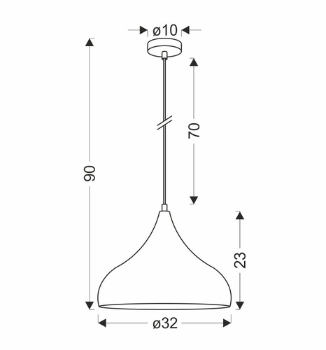 Lampa wisząca Viborg brązowa metalowa 32 cm nowoczesna do salonu i jadalni