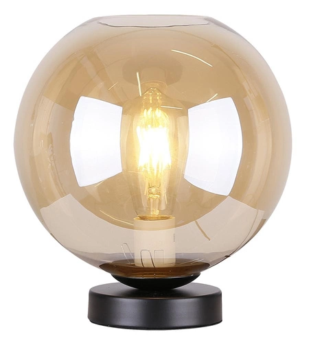 Lampa stołowa GLOBE nowoczesna szklana bursztynowa do salonu i sypialni CANDELLUX