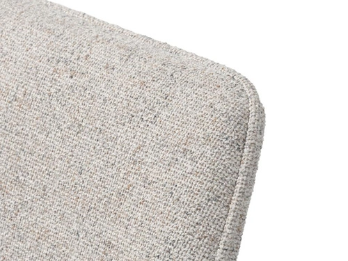 Krzesło do jadalni Alma tapicerowane boucle z podłokietnikami białe