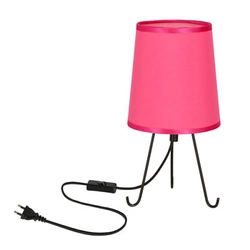 Lampa stołowa Smally czarny 1x40 E14 abażur fuksja