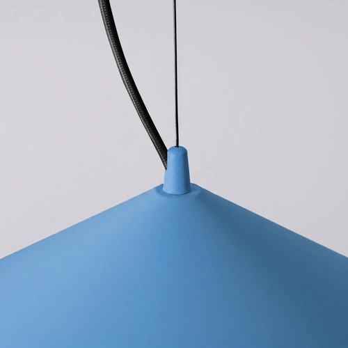 Lampa wisząca FINT błękitna LED do salonu regulowana 50 cm