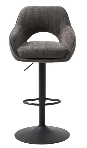 Hoker Cowley szary tapicerowany do kuchni regulowany z oparciem