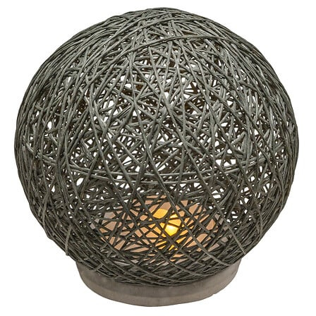 Lampa LED śr. 18,5 cm szara podstawa ciepłe białe światło