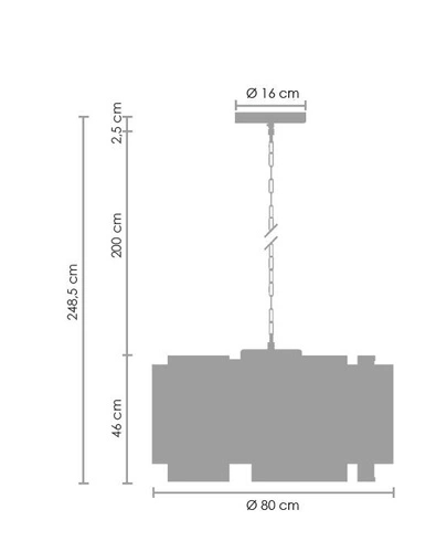 Żyrandol kryształowy IMPERIO czarny 80 cm nowoczesny do salonu i jadalni