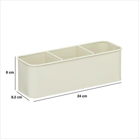 Organizer na biurko Deskolor szary metalowy