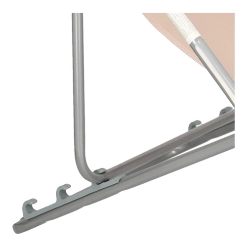 Leżak ogrodowy Setuba beżowy składany regulowany nowoczesny na taras i balkon 5five