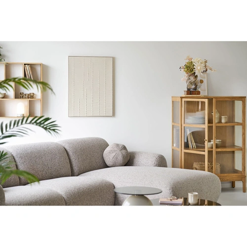 Dekoracja ścienna Ena House Nordic beżowa relief 60x80 cm do salonu