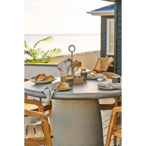 Taca dekoracyjna okrągła Rifbjerg trawa morska naturalna do serwowania