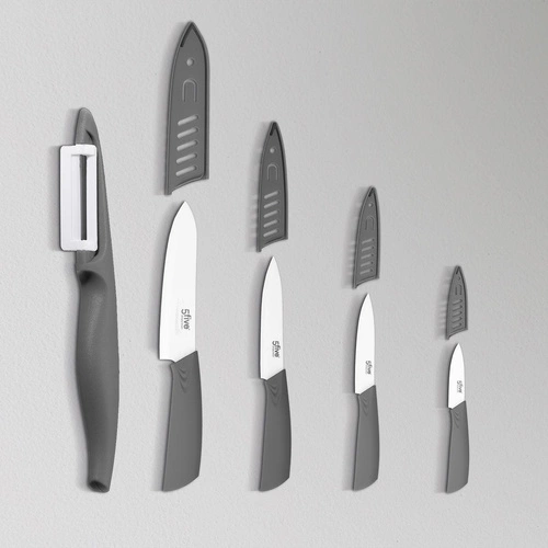 Nóż kuchenny ceramiczny Zirco 12,5 cm do warzyw i mięsa z etui 5five simply smart