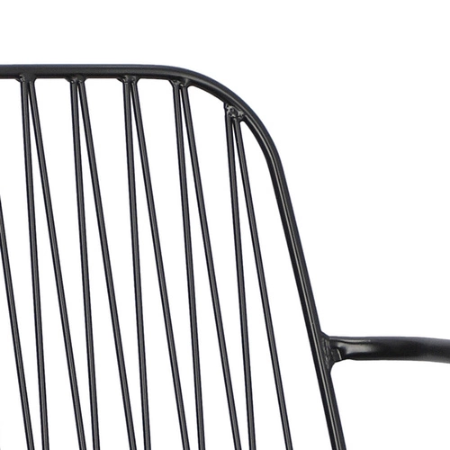 Krzesło Willy Arm Black z poduszką PU     OUTLET