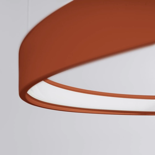 Nowoczesny żyrandol LED RIO 78 czerwony ochra regulowany do salonu lub nad stół 78 cm