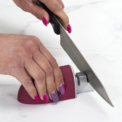 Ostrzałka do noży kuchennych Intesi fioletowa stal nierdzewna do kuchni