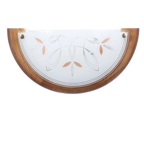 Plafon Rustica drewniany klasyczny do jadalni i przedpokoju E27 biały dąb 30 cm