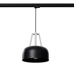 Lampa wisząca CASCO czarna/biała E27  4000K 7,5W 690lm