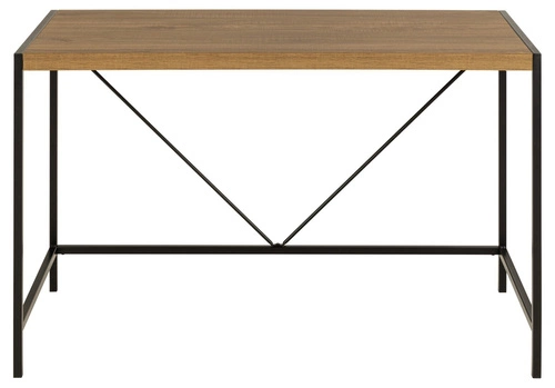 Biurko industrialne Bahamas dąb rustykalny 120x60 cm nowoczesne do pracy i biura Actona