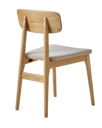 Voli krzesło drewniane tapicerowane do jadalni i kuchni skandynawskie piaskowe