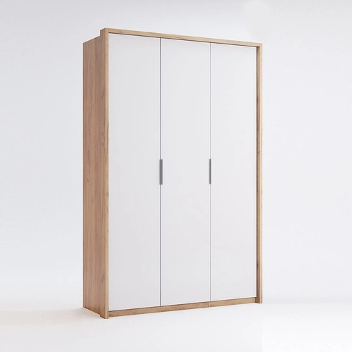 Szafa Tissa 140cm dąb craft/biały połysk