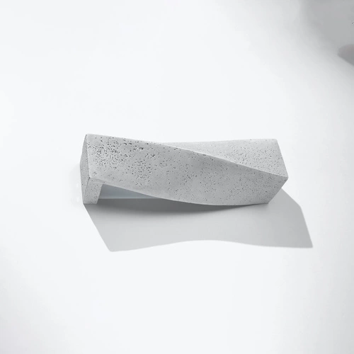 Kinkiet ścienny Sigma cementowy nowoczesny szary Sollux Lighting do salonu i sypialni 42 cm