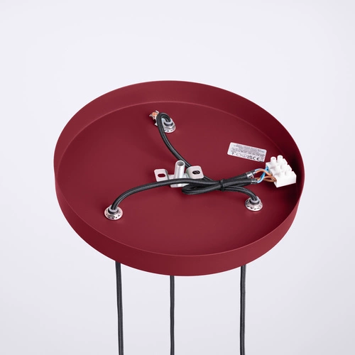 Lampa wisząca szklana HALO 3P burgund nowoczesna do salonu i kuchni marki Sollux