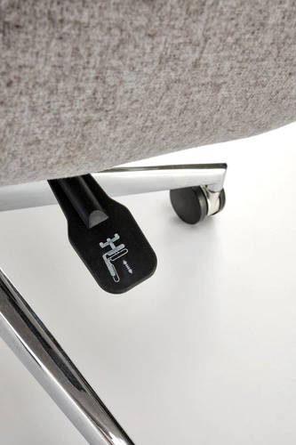 Fotel biurowy ergonomiczny Lix popielaty obrotowy na kółkach z podłokietnikami do biura