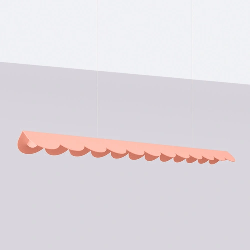 Lampa wisząca LED BISCUIT brzoskwiniowa nad stół do salonu