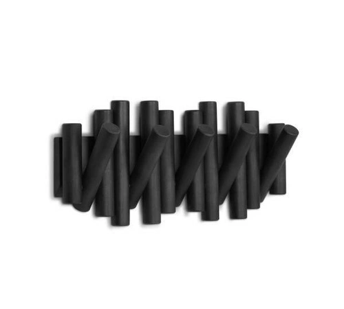 Wieszak z 5 uchwytami, Picket czarny